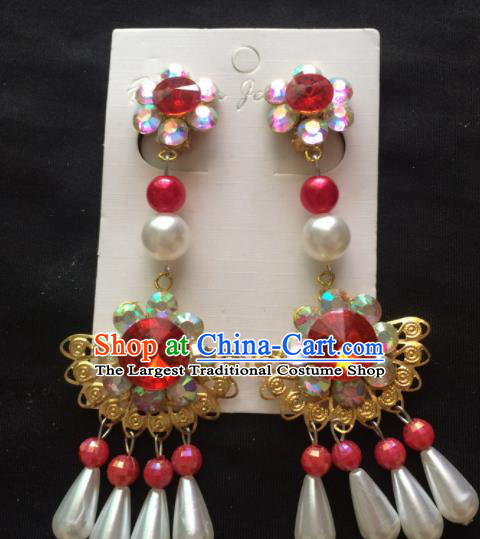 Chinese Beijing Opera Diva Earrings Traditional Peking Opera Princess Ear Accessories for Women