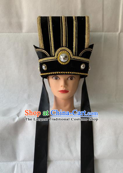 Chinese Beijing Opera Royal Highness Hat Traditional Peking Opera Prime Minister Headwear for Men