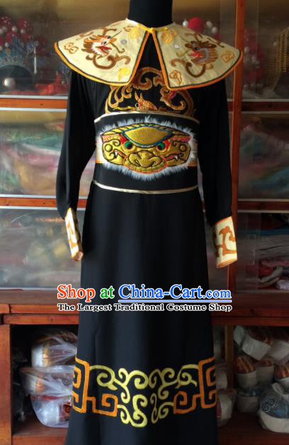 Chinese Beijing Opera Takefu Black Clothing Traditional Peking Opera General Costume for Men