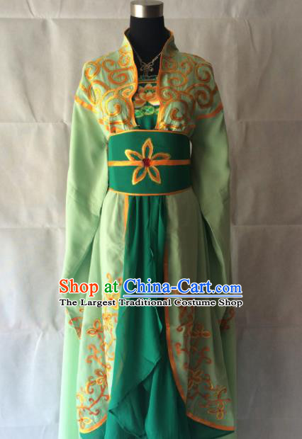 Chinese Beijing Opera Queen Green Dress Traditional Peking Opera Empress Costume for Women