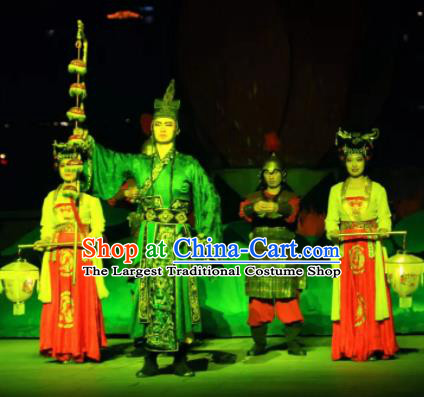 Chinese The Dream of Tang Dynasty Eunuch Gao Lishi Stage Performance Dance Costume for Men