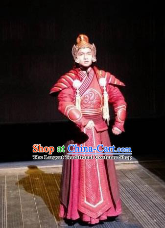 Chinese Encore Dunhuang Tang Dynasty General Armor Stage Performance Dance Costume for Men