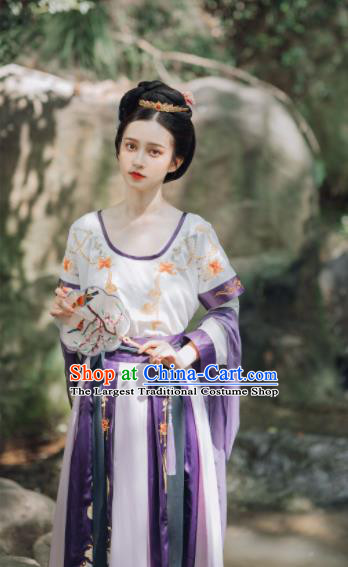 Traditional Chinese Tang Dynasty Court Lady Replica Costumes Ancient Royal Princess Hanfu Dress for Women