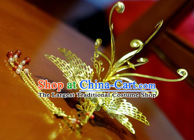 Chinese Traditional Ancient Court Queen Phoenix Hairpins Classical Hanfu Hair Accessories for Women