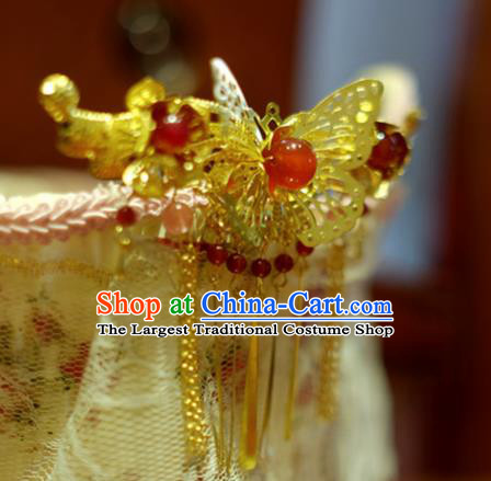 Chinese Traditional Ancient Court Queen Butterfly Hairpins Classical Hanfu Hair Accessories for Women