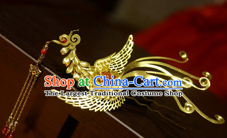 Chinese Ancient Court Queen Phoenix Hair Clip Hairpins Traditional Classical Hanfu Hair Accessories for Women