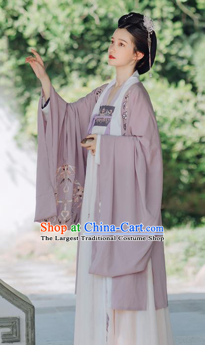 Traditional Chinese Tang Dynasty Imperial Concubine Replica Costumes Ancient Palace Lady Embroidered Hanfu Dress for Women