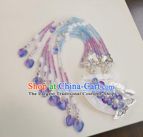 Traditional Chinese Classical Tassel Shell Hair Claw Hairpins Ancient Hanfu Hair Accessories for Women