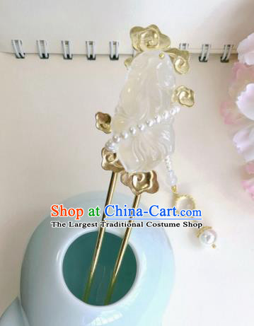 Traditional Chinese Classical Jade Tassel Hairpins Ancient Hanfu Hair Accessories for Women