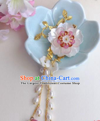 Traditional Chinese Classical Pearls Tassel Hair Claw Hairpins Ancient Hanfu Hair Accessories for Women