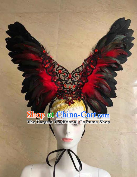 Top Halloween Feather Headwear Brazilian Carnival Samba Dance Hair Accessories for Women