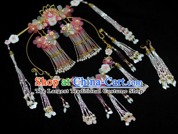 Traditional Chinese Classical Tassel Hairpins Ancient Princess Hanfu Hair Accessories for Women