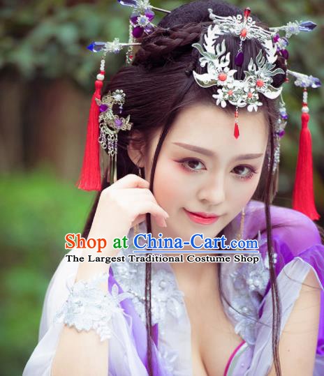 Traditional Chinese Tang Dynasty Swordsman Hairpins Ancient Princess Hanfu Hair Accessories for Women