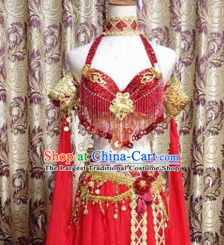 Chinese Tang Dynasty Classical Dance Red Dress Ancient Princess Peri Costume for Women