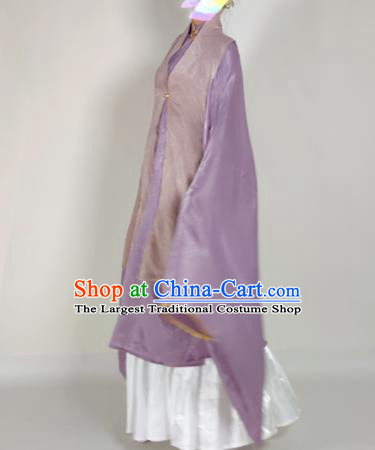 Chinese Ming Dynasty Princess Lilac Vest Ancient Court Lady Costume for Women