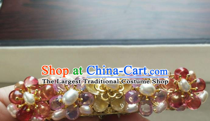 Traditional Chinese Hanfu Palace Pearls Hair Clip Hairpins Ancient Princess Hair Accessories for Women