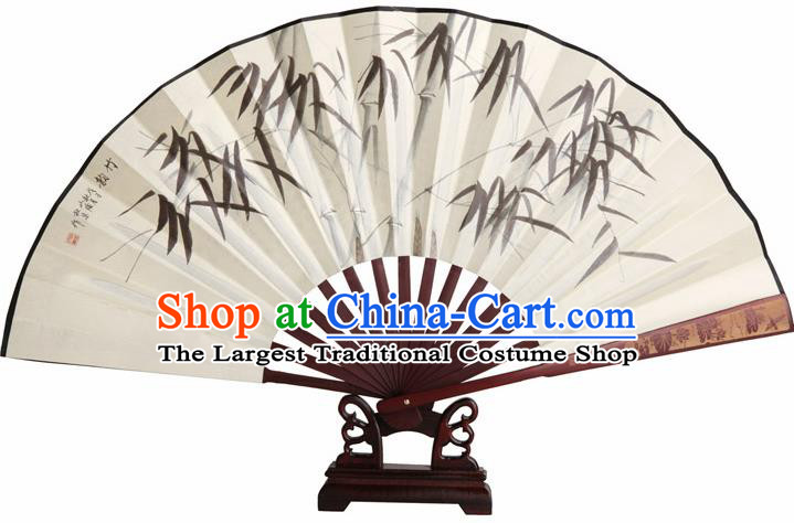 Chinese Handmade Painting Bamboo White Fans Accordion Fan Traditional Decoration Folding Fan