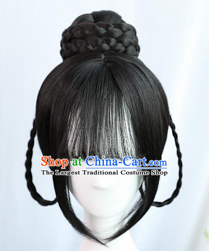 Traditional Chinese Cosplay Tang Dynasty Palace Princess Wigs Sheath Ancient Flying Apsaras Chignon for Women