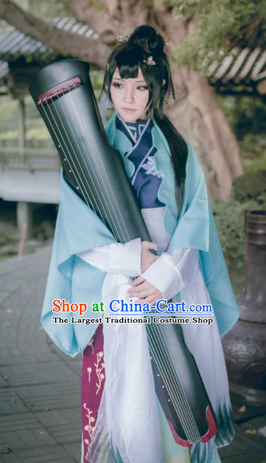 Traditional Chinese Cosplay Swordswoman Dress Ancient Drama Fairy Princess Costumes for Women