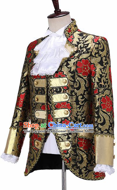 Traditional England Prince Costumes European Court Vest Coat Clothing for Men