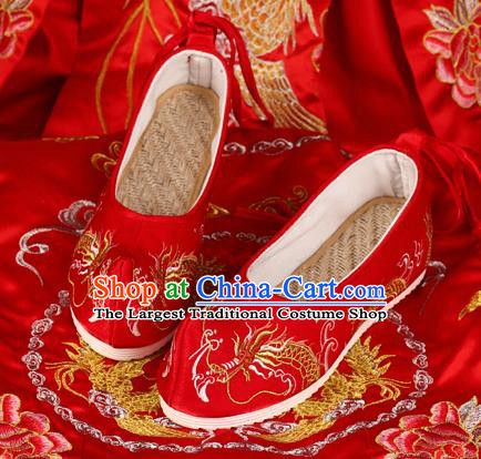 Chinese Wedding Red Shoes Traditional Hanfu Shoes Opera Shoes Embroidered Shoes for Women