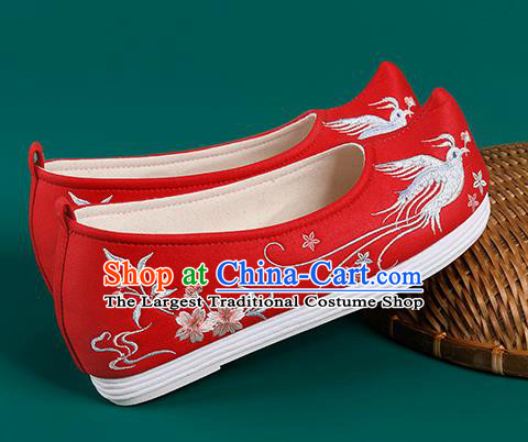 Chinese Traditional Embroidered Red Cloth Shoes Hanfu Shoes Princess Shoes for Women