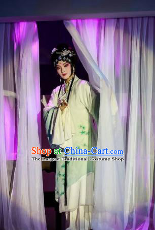 Chinese Peking Opera Lanruo Temple Fairy Nie Xiaoqian Dress Stage Performance Dance Costume and Headpiece for Women