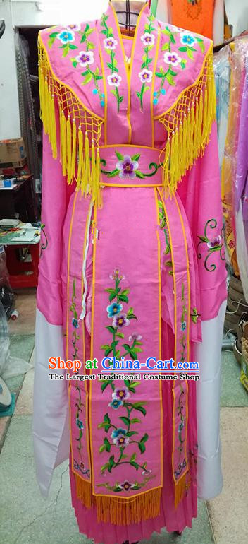 Chinese Traditional Beijing Opera Young Lady Costume Peking Opera Diva Rosy Dress for Adults