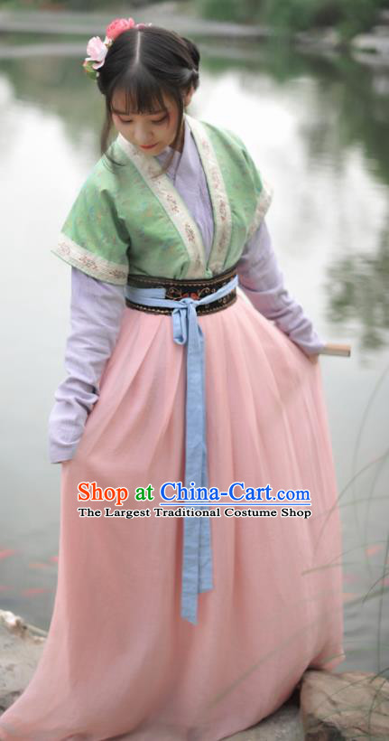 Chinese Ancient Nobility Lady Hanfu Dress Song Dynasty Young Lady Historical Costume Complete Set for Women