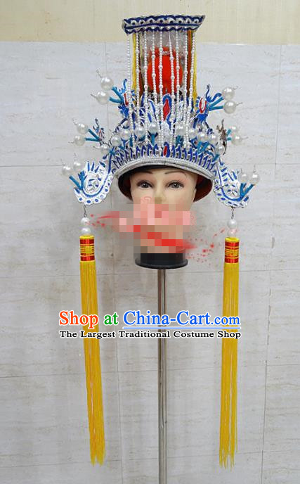 Chinese Traditional Beijing Opera General Hat Ancient Emperor Helmet Headwear for Adults