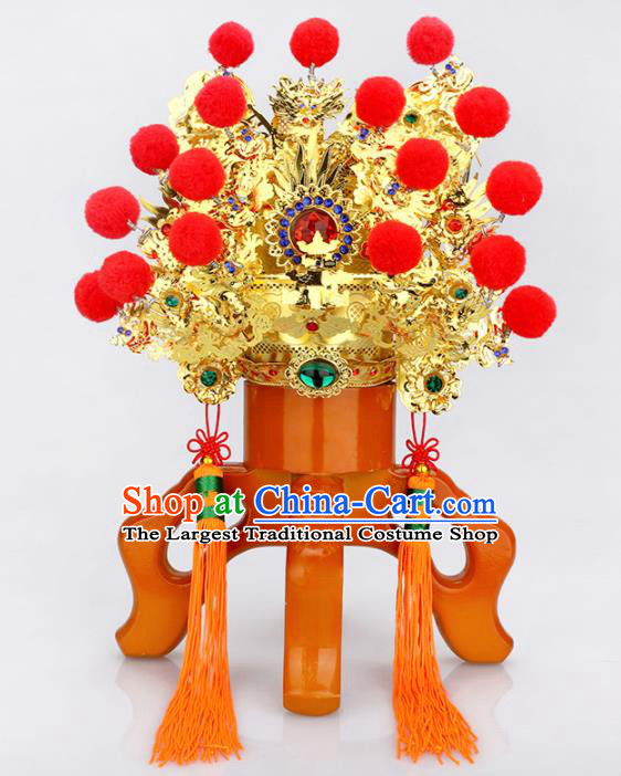 Chinese Traditional Religious Hair Accessories Marshal Guan Feng Shui Taoism Hat