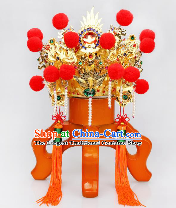 Chinese Traditional Religious Hair Accessories Phoenix Coronet Feng Shui Buddhism Hat