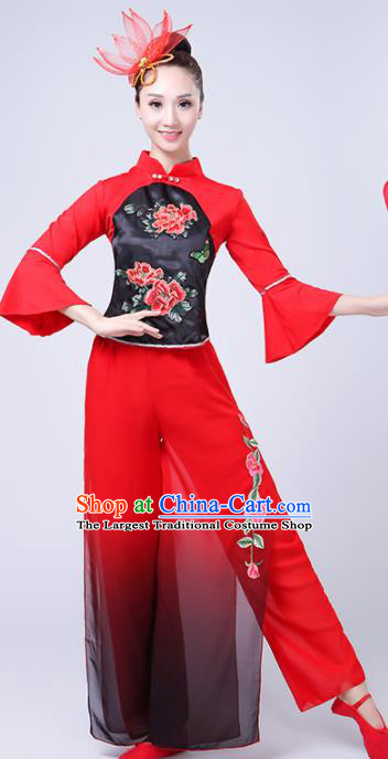 Chinese Traditional Folk Dance Costume Classical Yangko Dance Clothing for Women