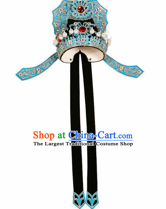 Asian Chinese Beijing Opera Niche Headwear Traditional Peking Opera Scholar Black Hat