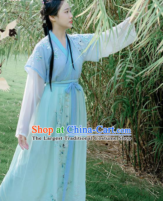 Traditional Chinese Song Dynasty Young Lady Historical Costume Ancient Nobility Hanfu Dress for Women