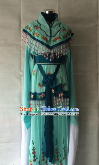 Traditional Chinese Beijing Opera Palace Costume Ancient Princess Green Dress for Women