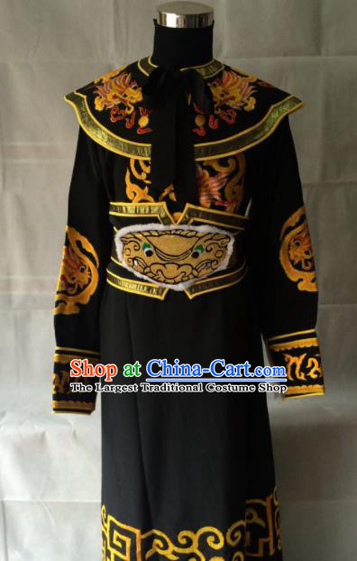 Traditional Chinese Beijing Opera Takefu Costume Peking Opera General Black Clothing