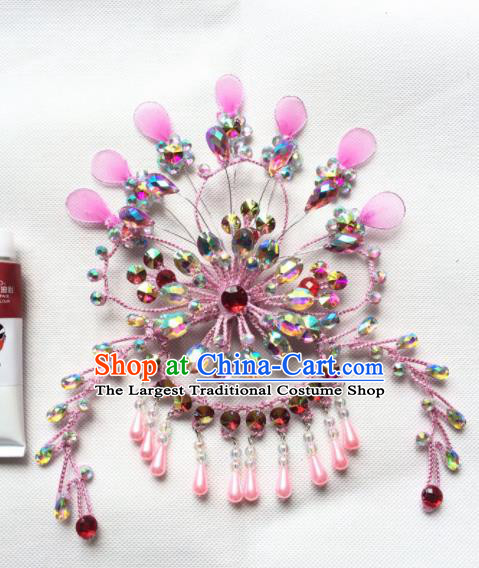 Asian Chinese Beijing Opera Actress Hair Accessories Hair Clip Ancient Princess Pink Hairpins for Women