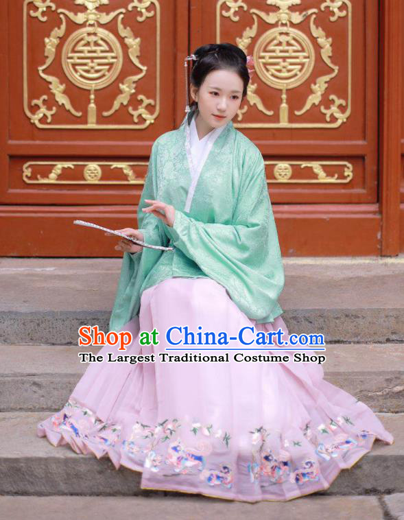 Chinese Traditional Ming Dynasty Aristocratic Lady Historical Costume Ancient Princess Hanfu Dress for Women