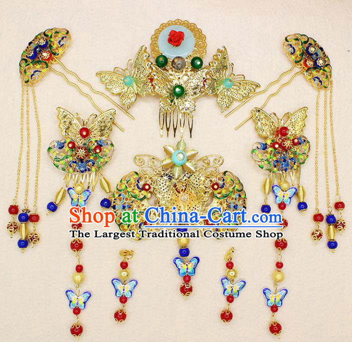 Chinese Ancient Bride Wedding Classical Hair Accessories Traditional Hair Clip Hairpins for Women