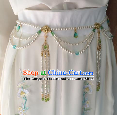 Chinese Ancient Hanfu Waist Accessories Traditional Tassel Waist Chain for Women