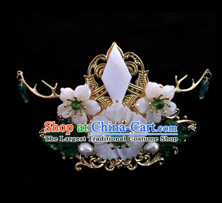 Chinese Ancient Hanfu Hair Accessories Traditional Shell Hair Crown Hairpins for Women