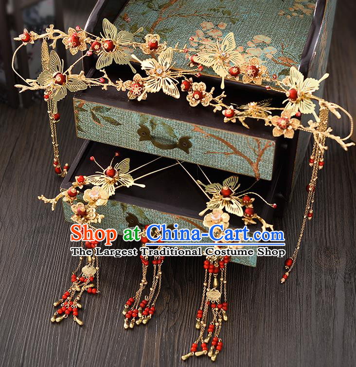 Chinese Ancient Hair Accessories Wedding Butterfly Hair Clasp Hairpins Traditional Hair Clip for Women