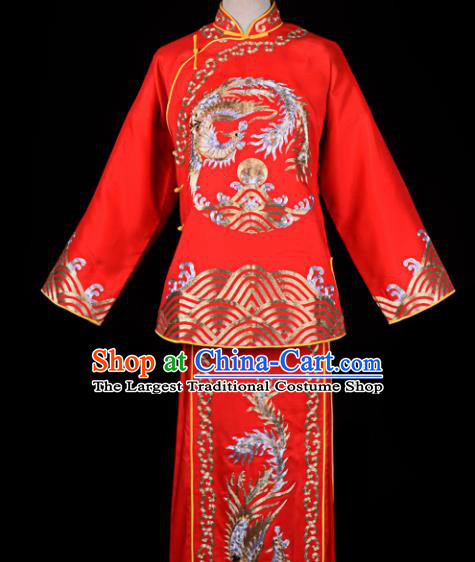 Professional Chinese Traditional Beijing Opera Young Lady Costume Ancient Maidservants Red Dress for Adults