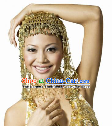 Traditional Egyptian Jewelry Accessories Ancient Egypt Queen Golden Tassel Headdress for Women