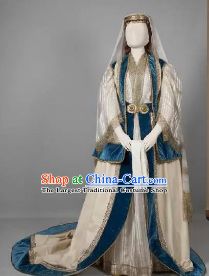 Traditional Greek Court Costume Ancient Greece Queen Wedding Dress for Women