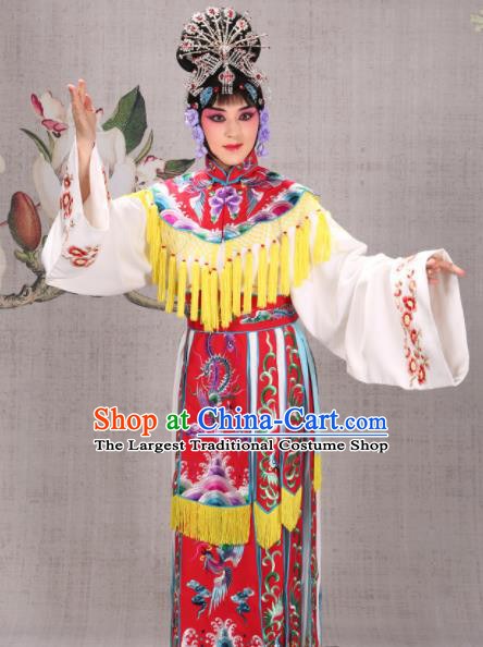 Professional Chinese Traditional Beijing Opera Actress Costume Ancient Princess Red Dress for Adults