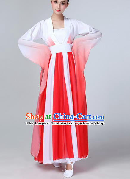 Chinese Traditional Stage Performance Costume Classical Dance Red Dress for Women