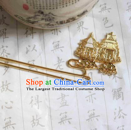 Chinese Ancient Traditional Handmade Golden Hairpins Classical Hair Accessories for Women