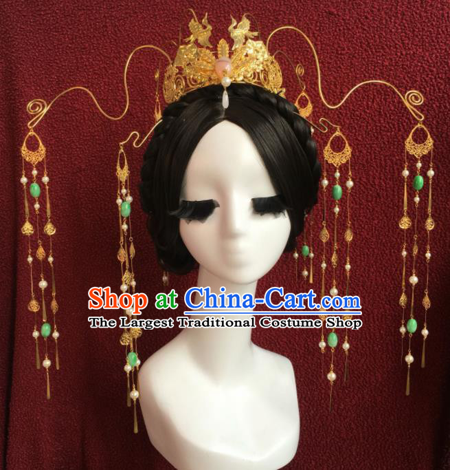 Top Grade Chinese Ancient Palace Queen Phoenix Coronet Hairpins Traditional Hair Accessories Headdress for Women